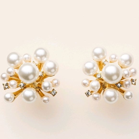 Kate Spade Gold and Pearl Cluster Earrings - Picture 7 of 7